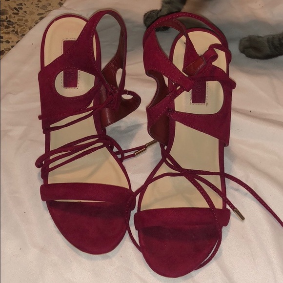 Forever 21 Shoes - Dark red heels size 7